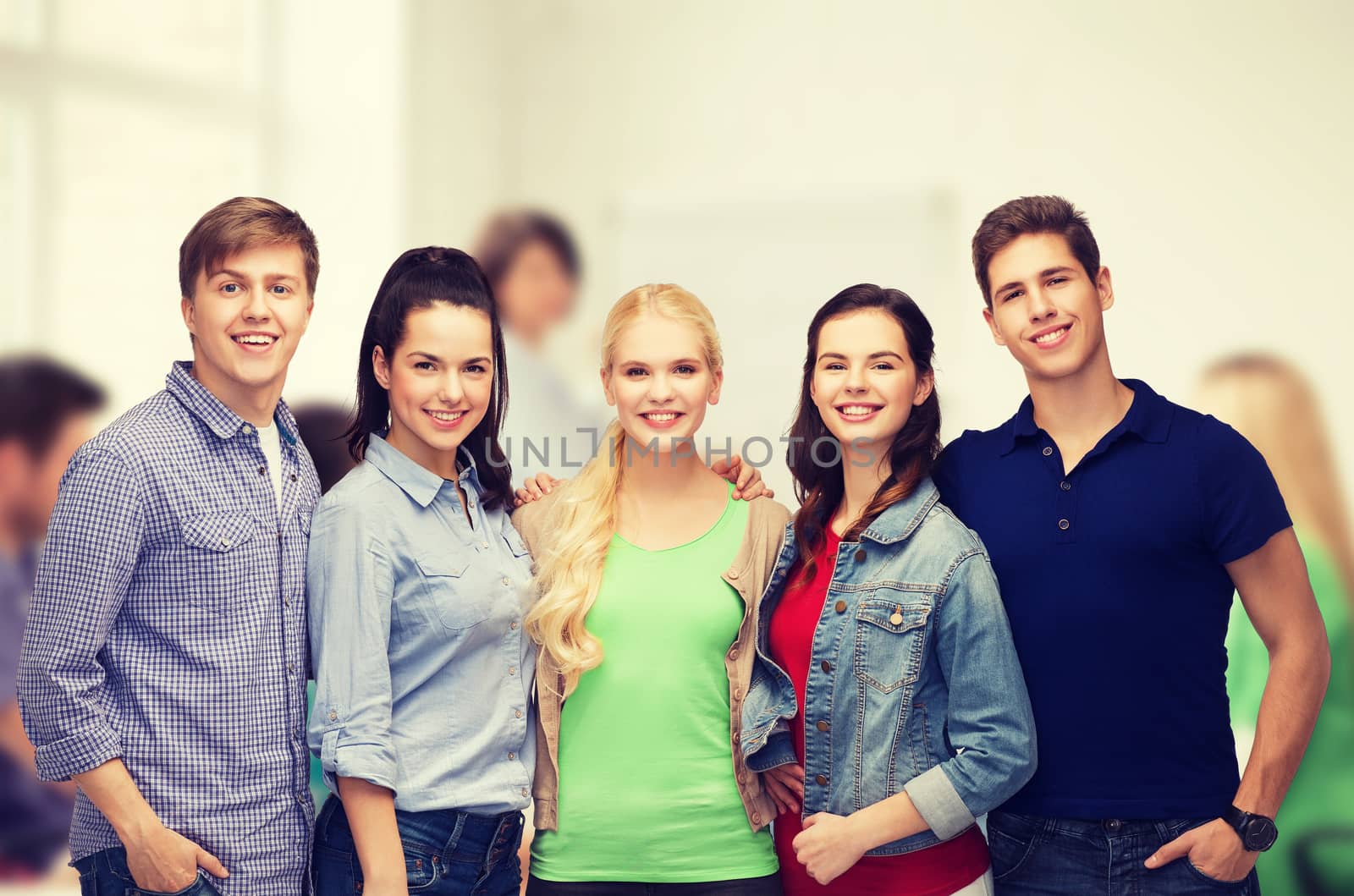 group of standing smiling students by dolgachov
