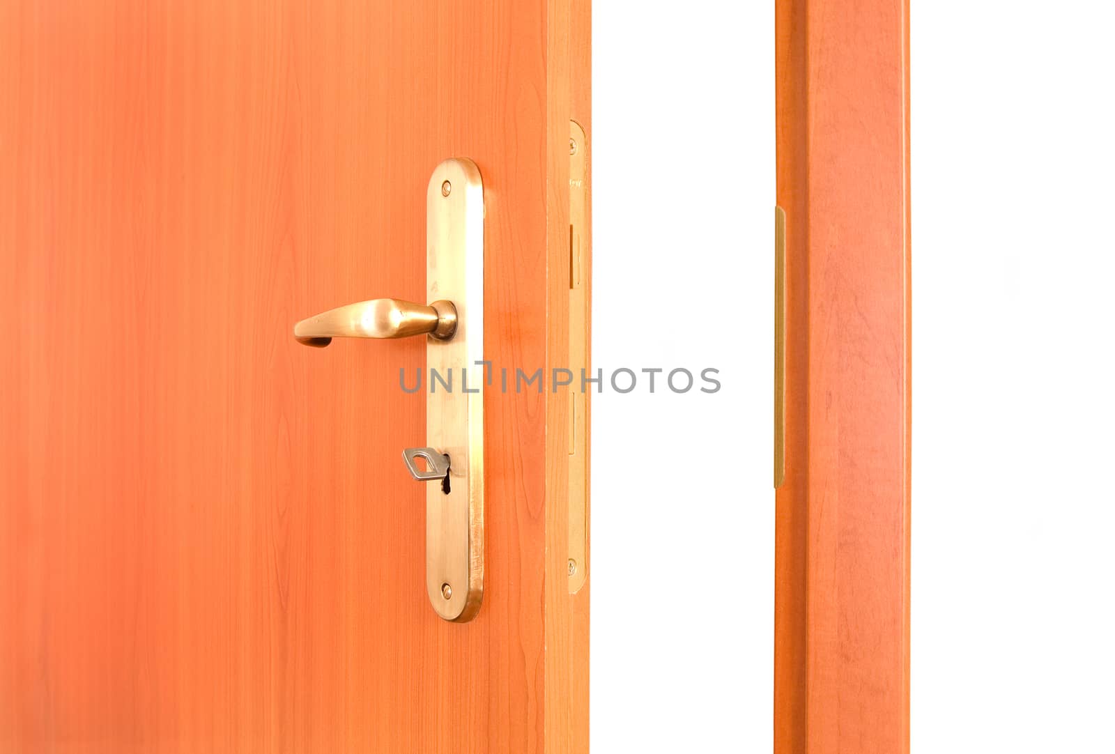 Doors on isolated white background.