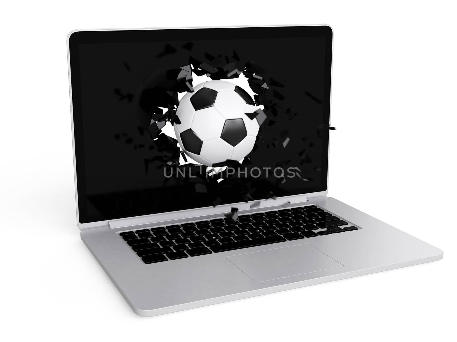 football destroy laptop by teerawit