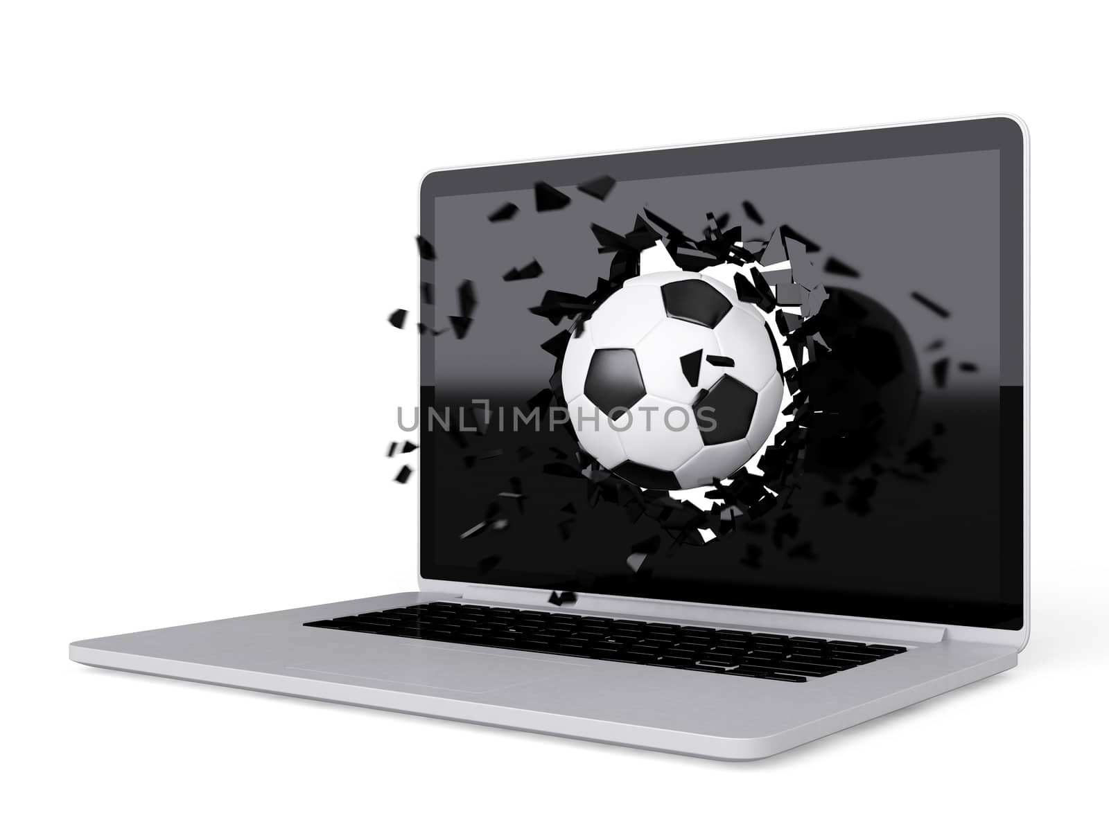 football destroy laptop by teerawit