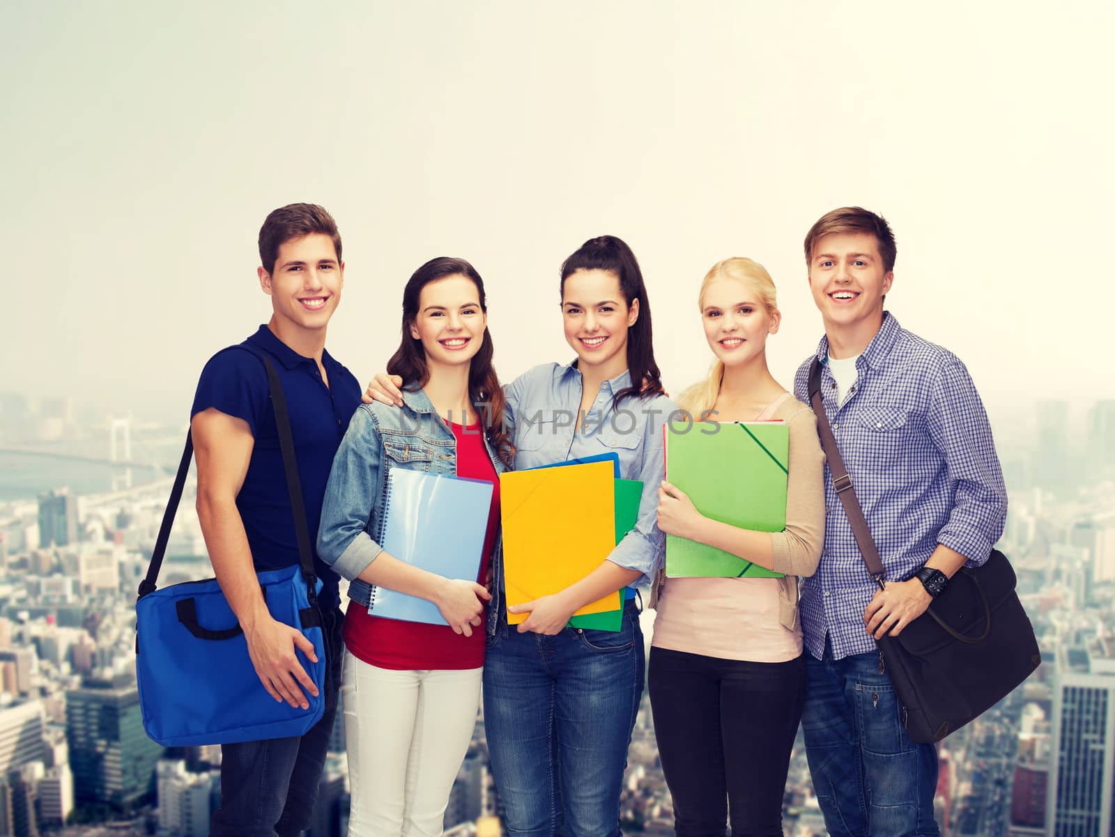 group of smiling students standing by dolgachov