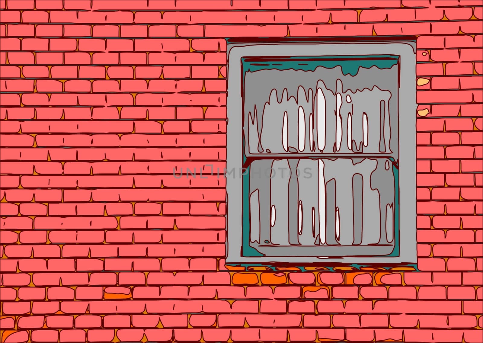 brick wall with window by Timmi