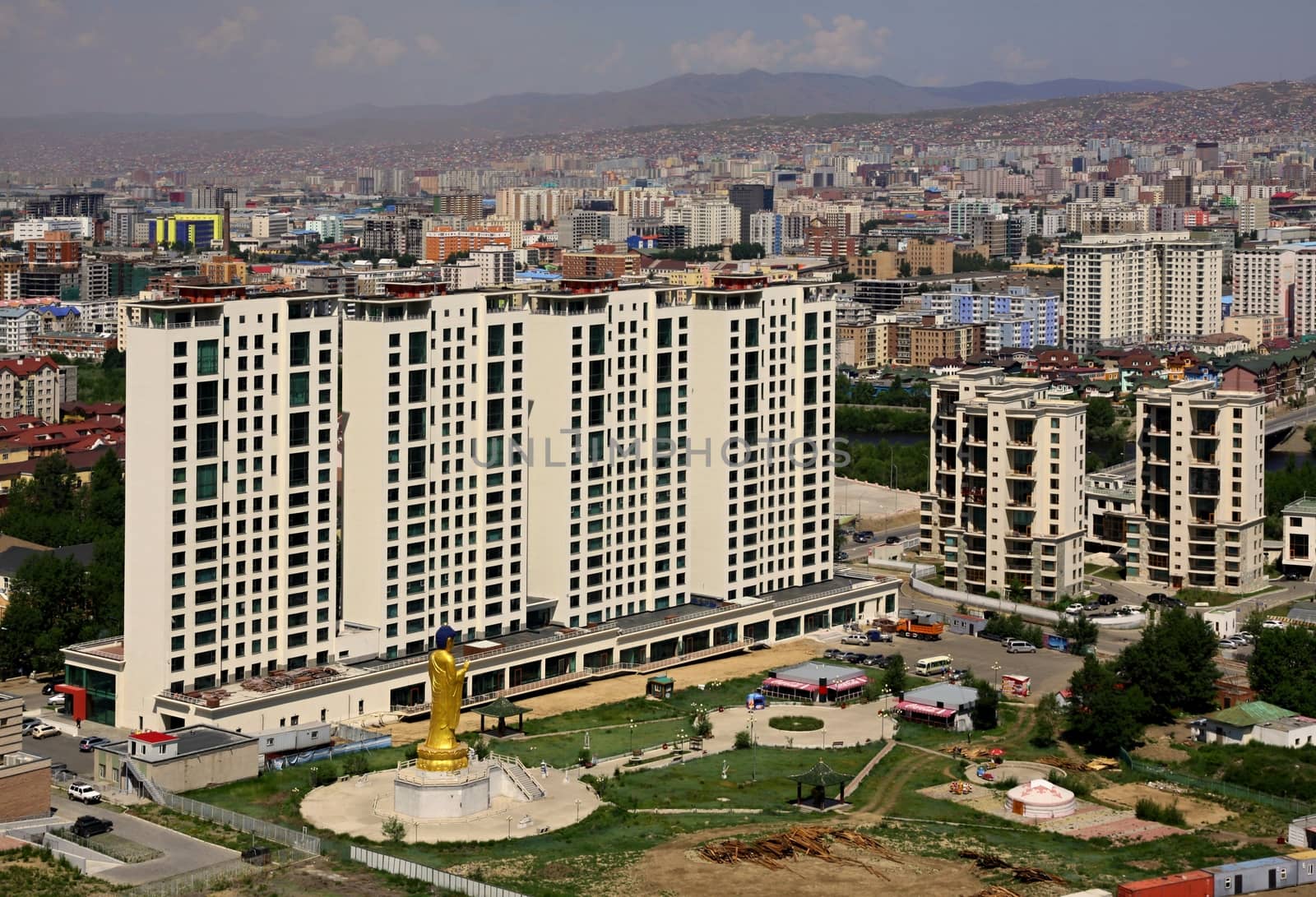 New buildings in the capital city Ulaanbaatar,Mongolia by jnerad