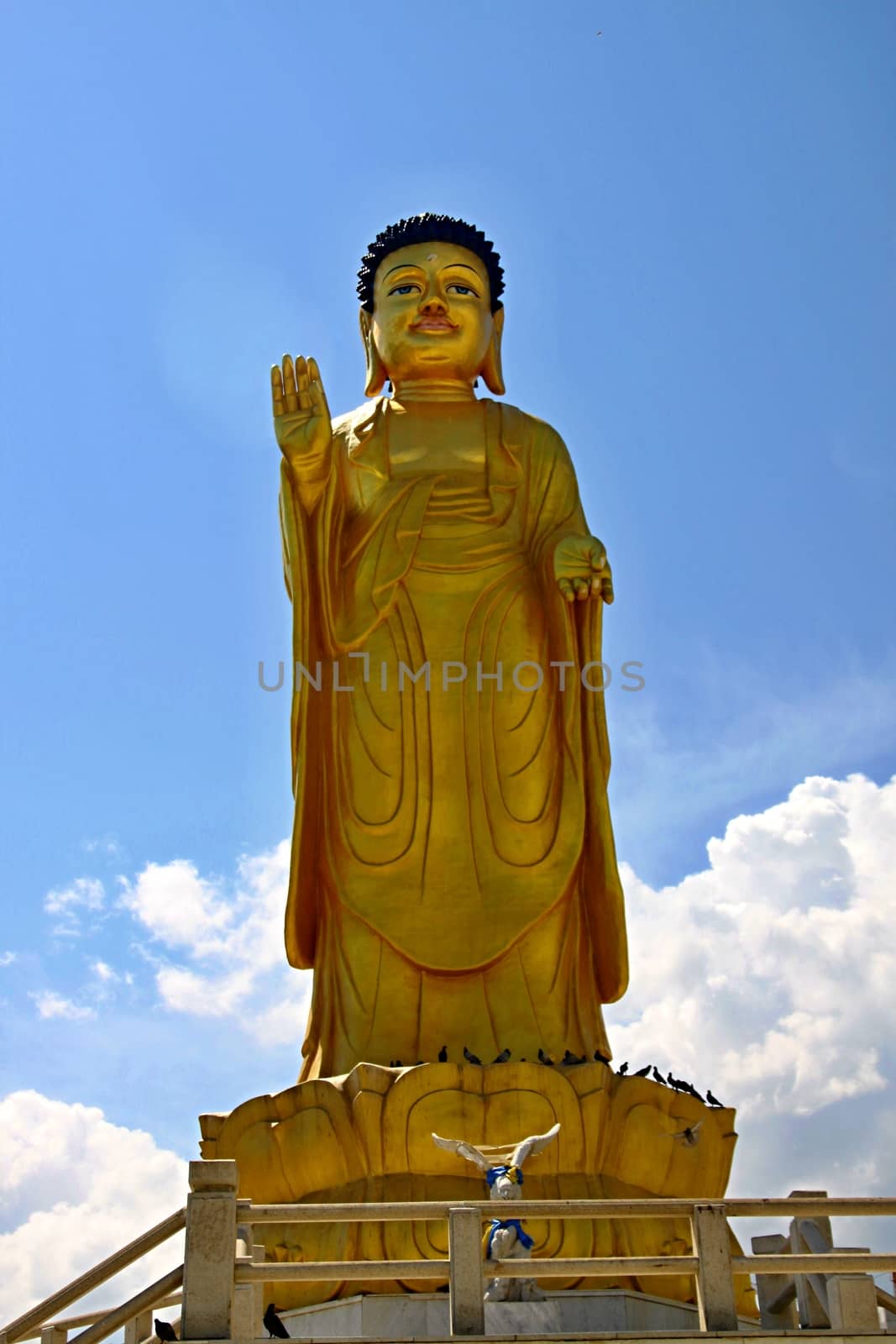 Golden Buddha at Buddha  park,Ullaanbaator,Mongolia 