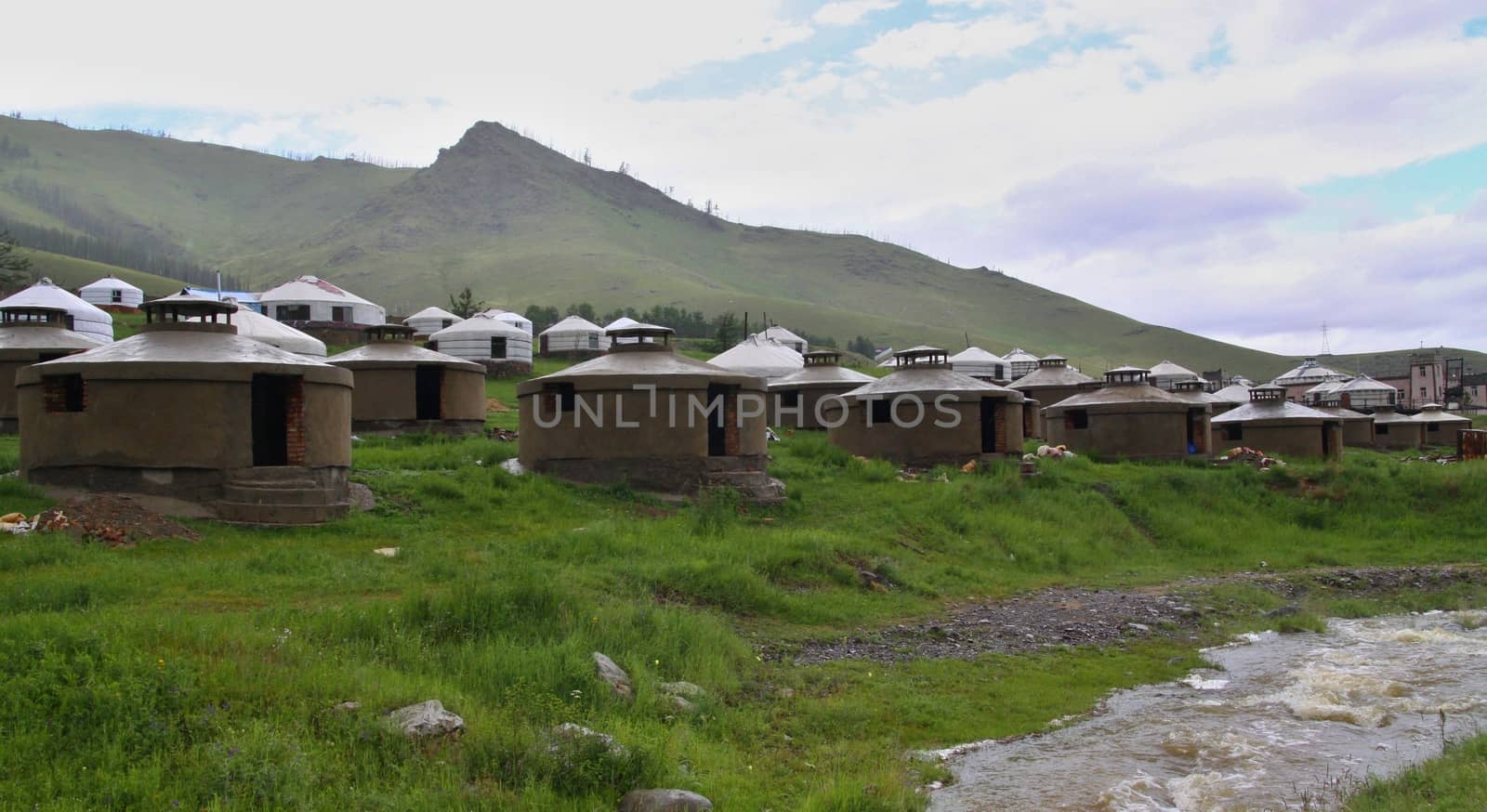 Mongolian Yurts camp near  Ullanbaator by jnerad