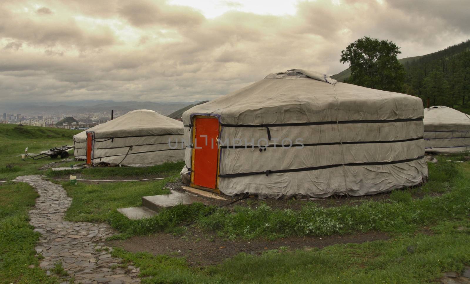 Mongolian Yurts  by jnerad