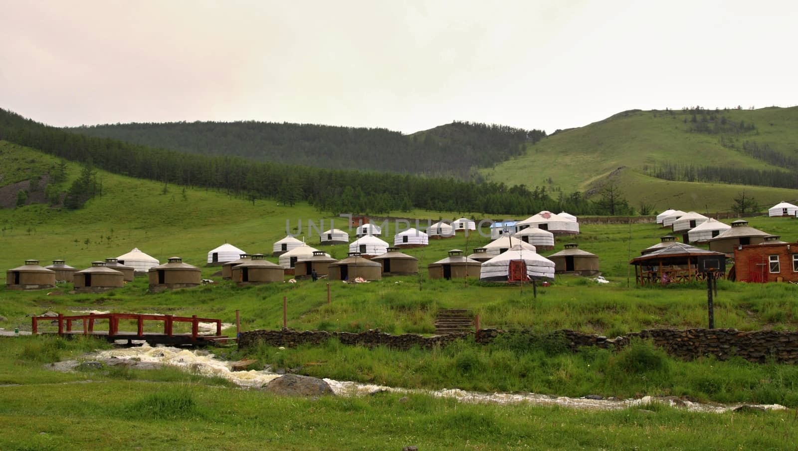 Mongolian Yurts camp near Ullanbaator in Mongolia by jnerad