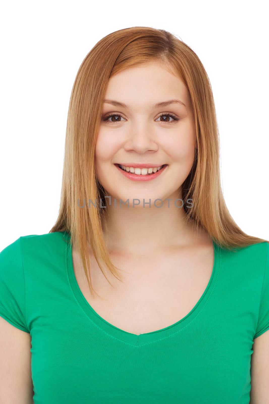 smiling teenage girl in casual clothes by dolgachov