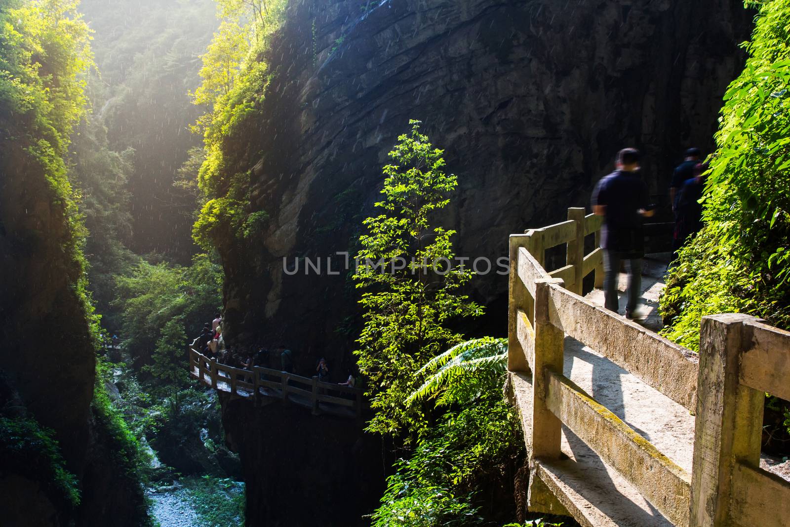 Longshuixia Fissure Gorge is natural place in Wulong county, southwest of China Chongqing city.