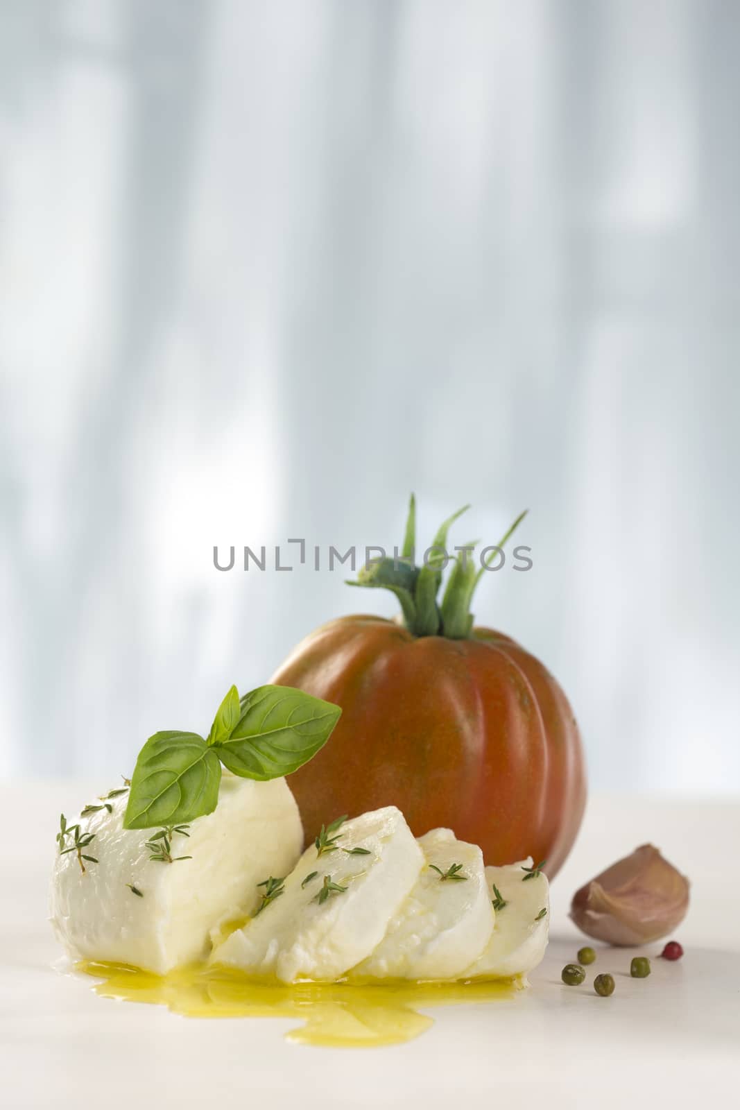 Fresh tomatoes and mozzarela salad