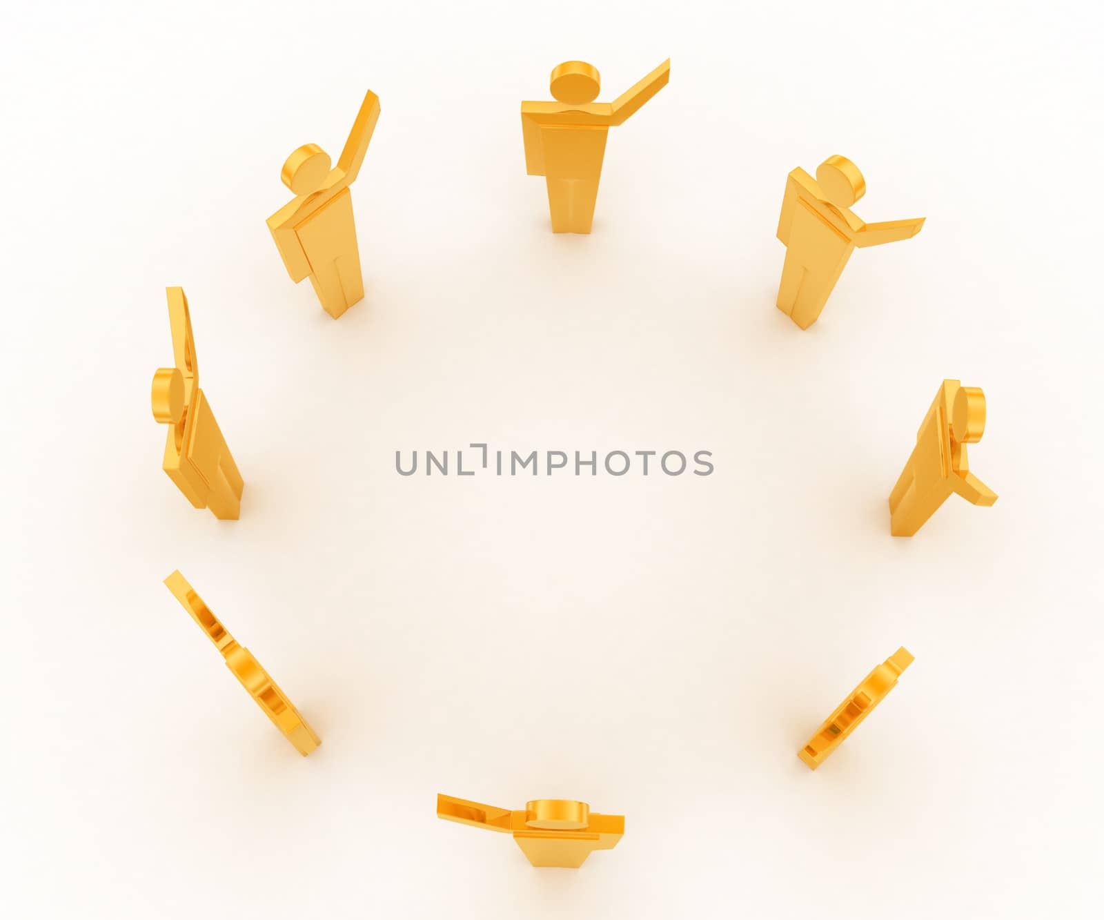 3d man lined up in circle concept by touchmenithin@gmail.com