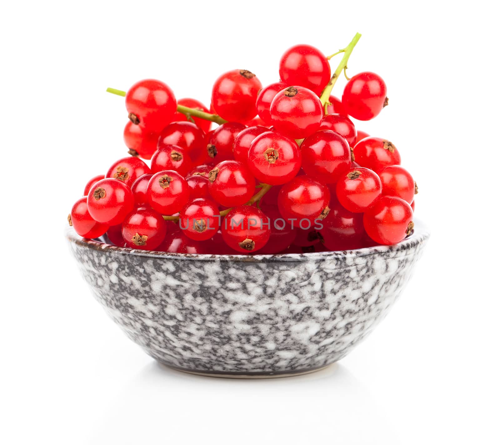 red currant in a bowl, on a white background
 by motorolka