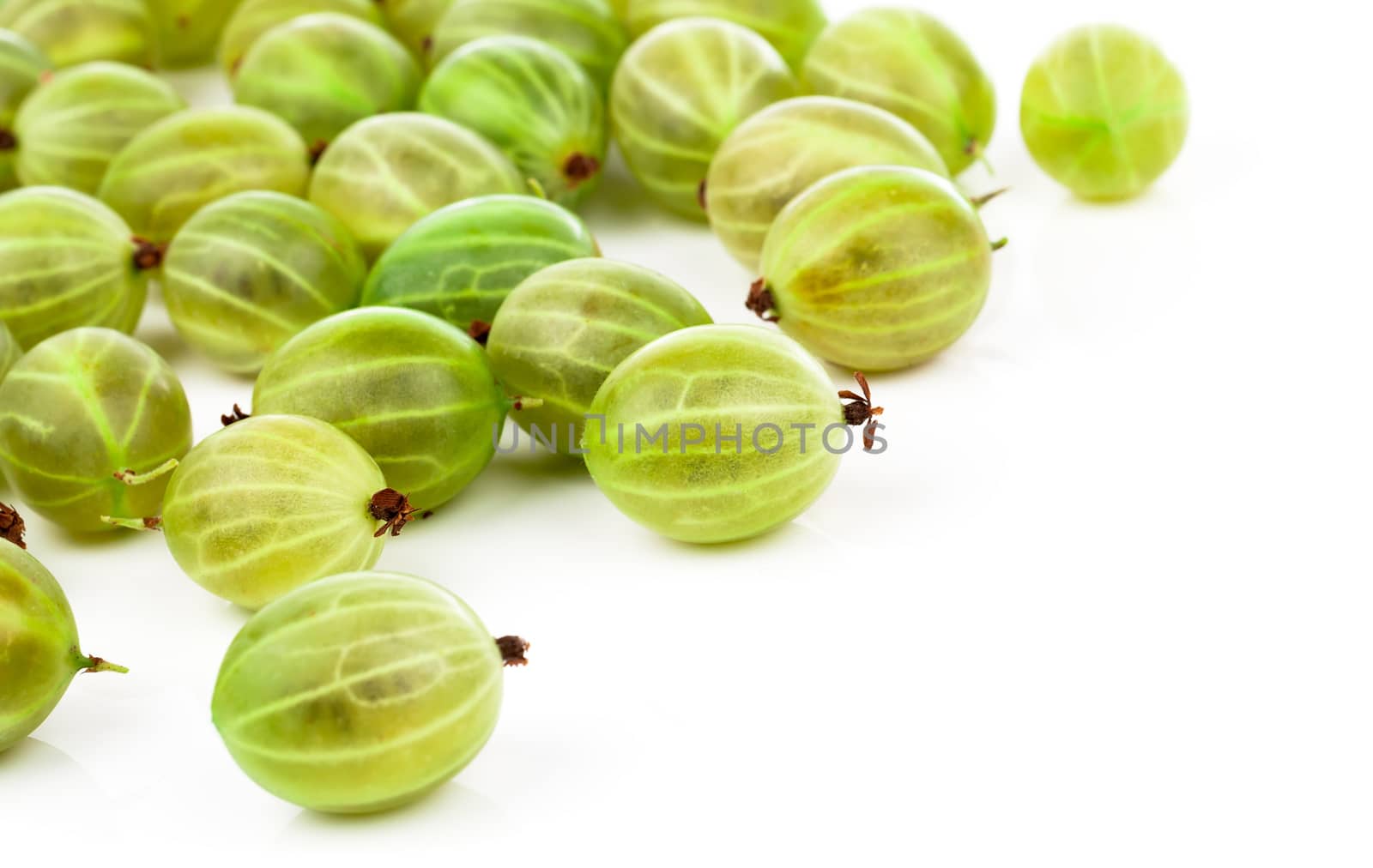 fresh gooseberry isolated on white background