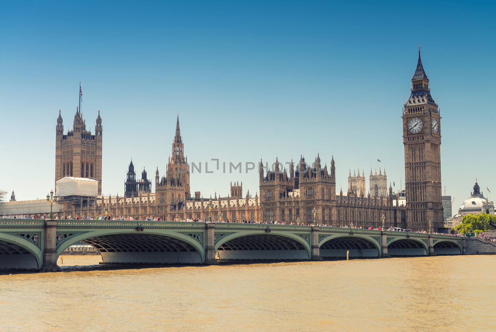 Westminster Bridge and Houses of Parliament, London by jovannig