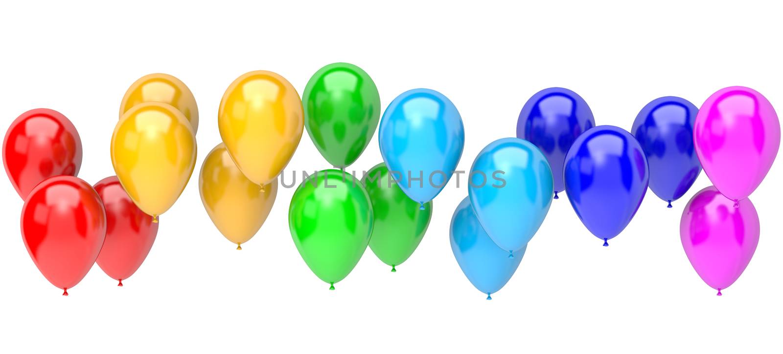 Rainbow Color Balloons by make