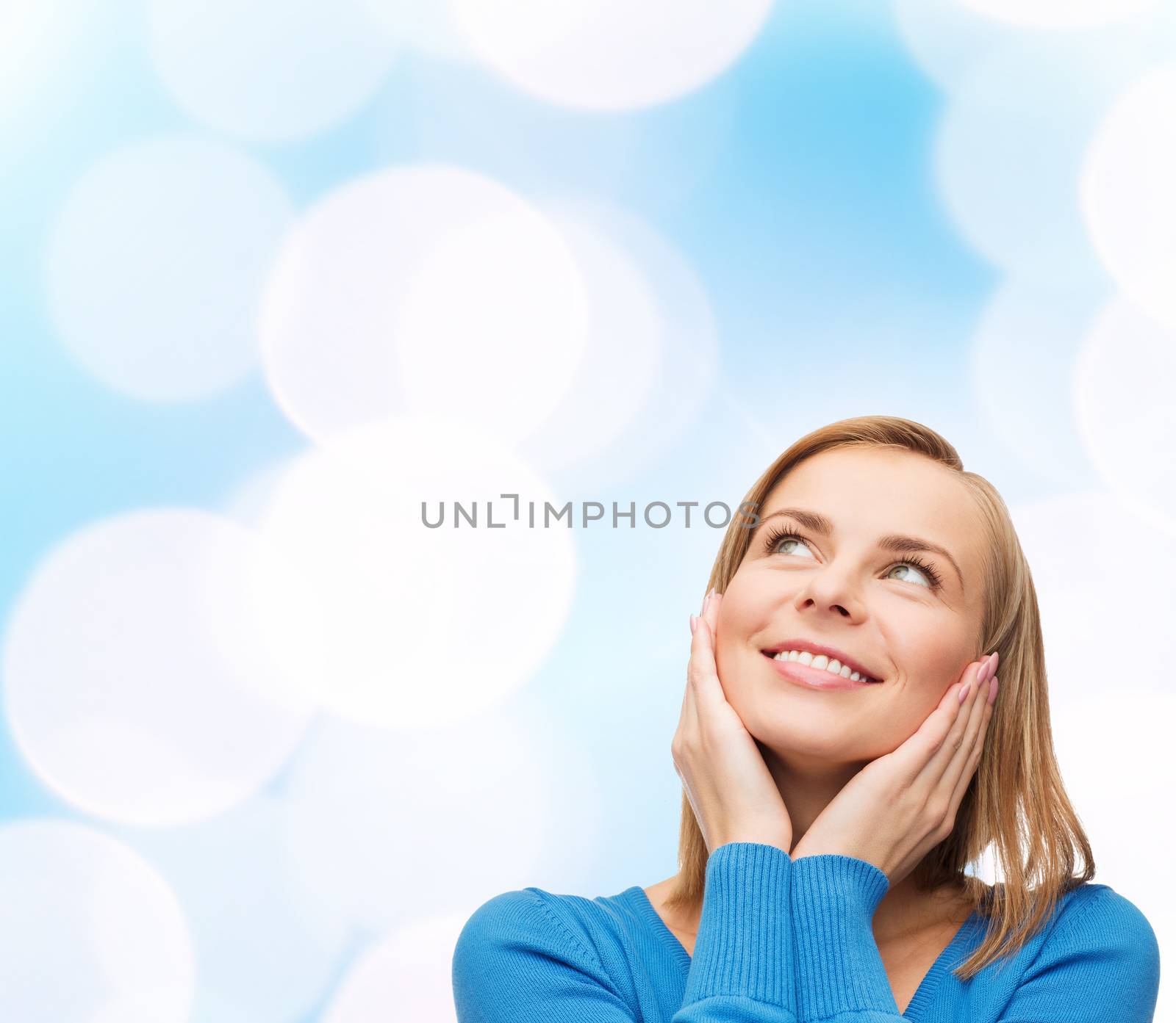 happy young woman by dolgachov