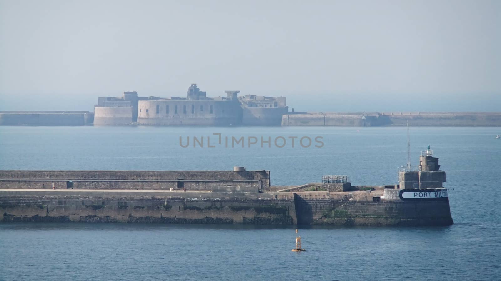 Fort Central, Cherbourg Harbour a harbour in France, is believed to be the second largest artificial harbour in the world.