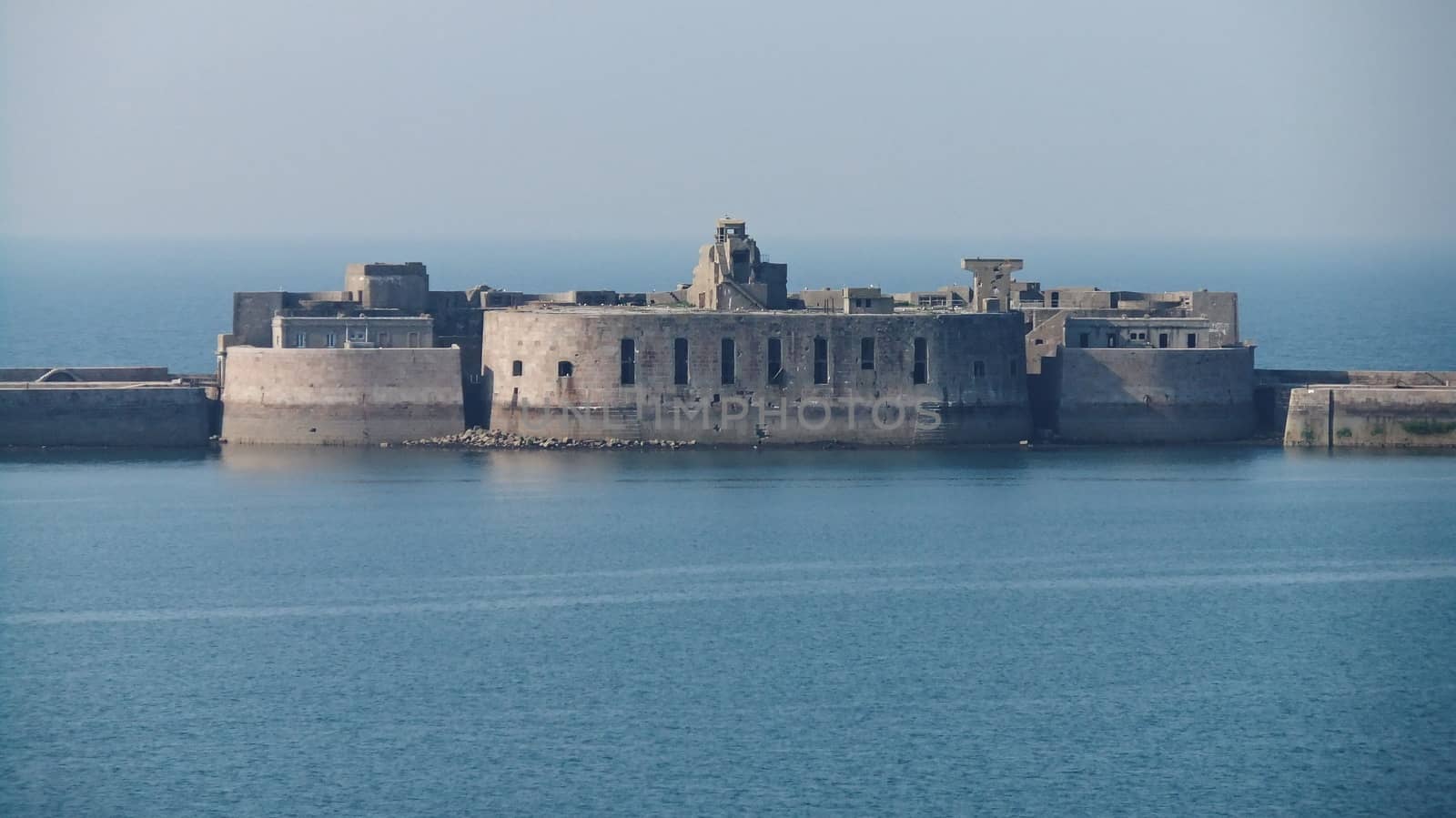 Fort Central, Cherbourg Harbour a harbour in France, is believed to be the second largest artificial harbour in the world.