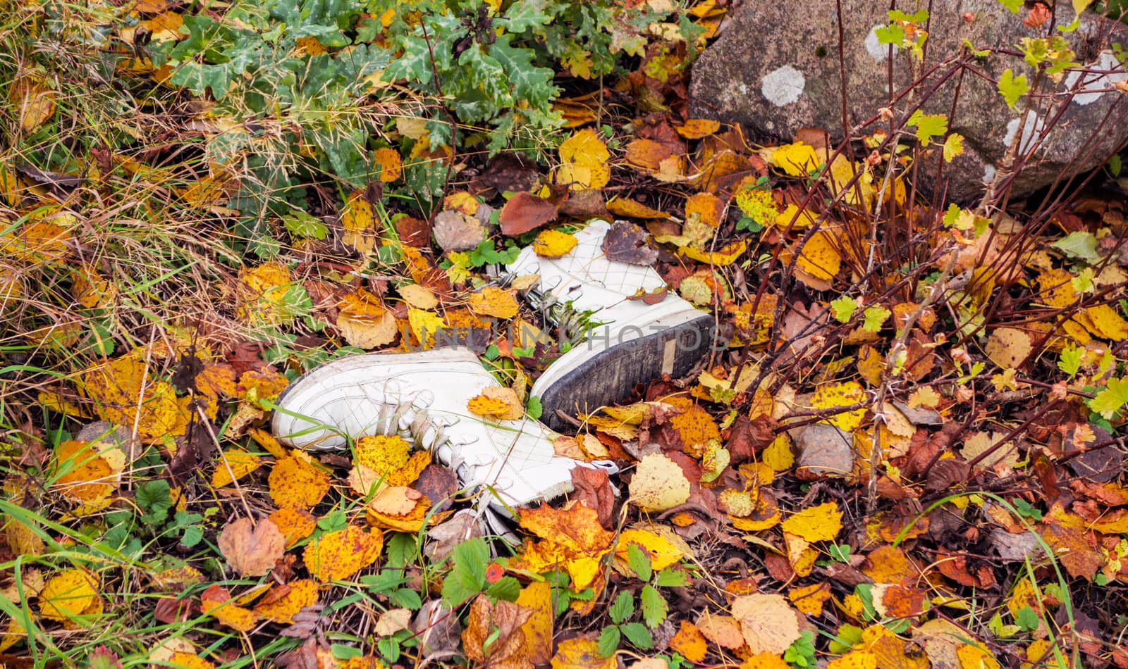 Discarded White boots