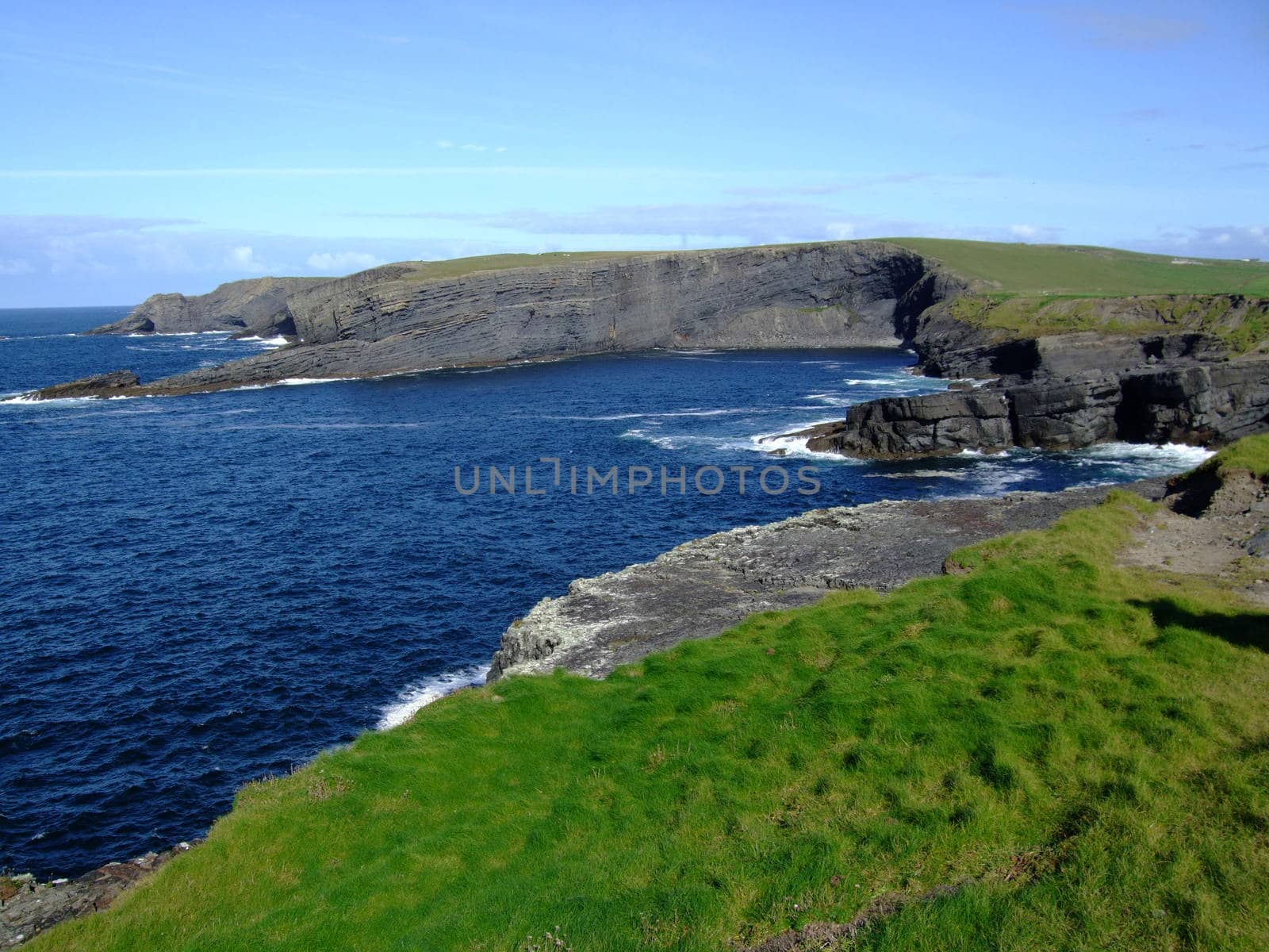 Beautiful view of Kilkee Cliffs Ireland