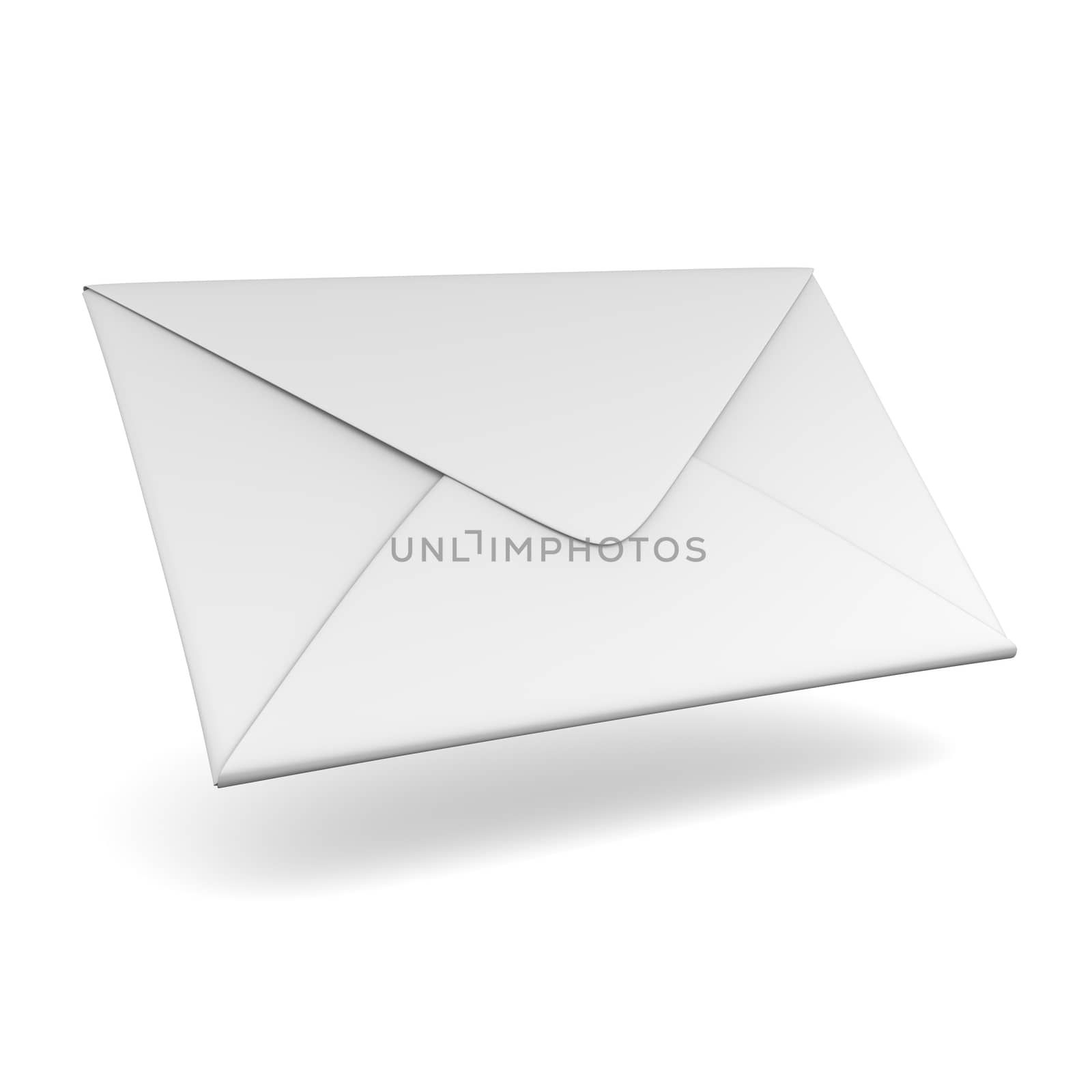 Single Mail Envelope Illustration on White Background