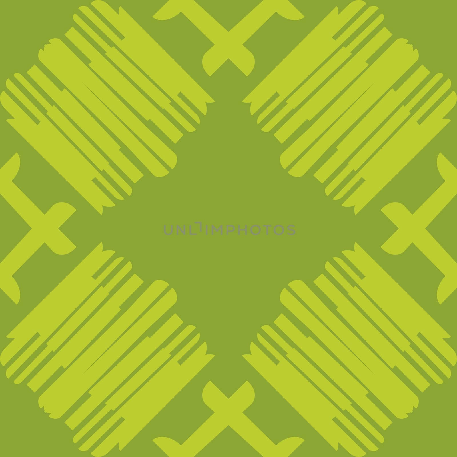 Seamless tiled pattern of lines over green