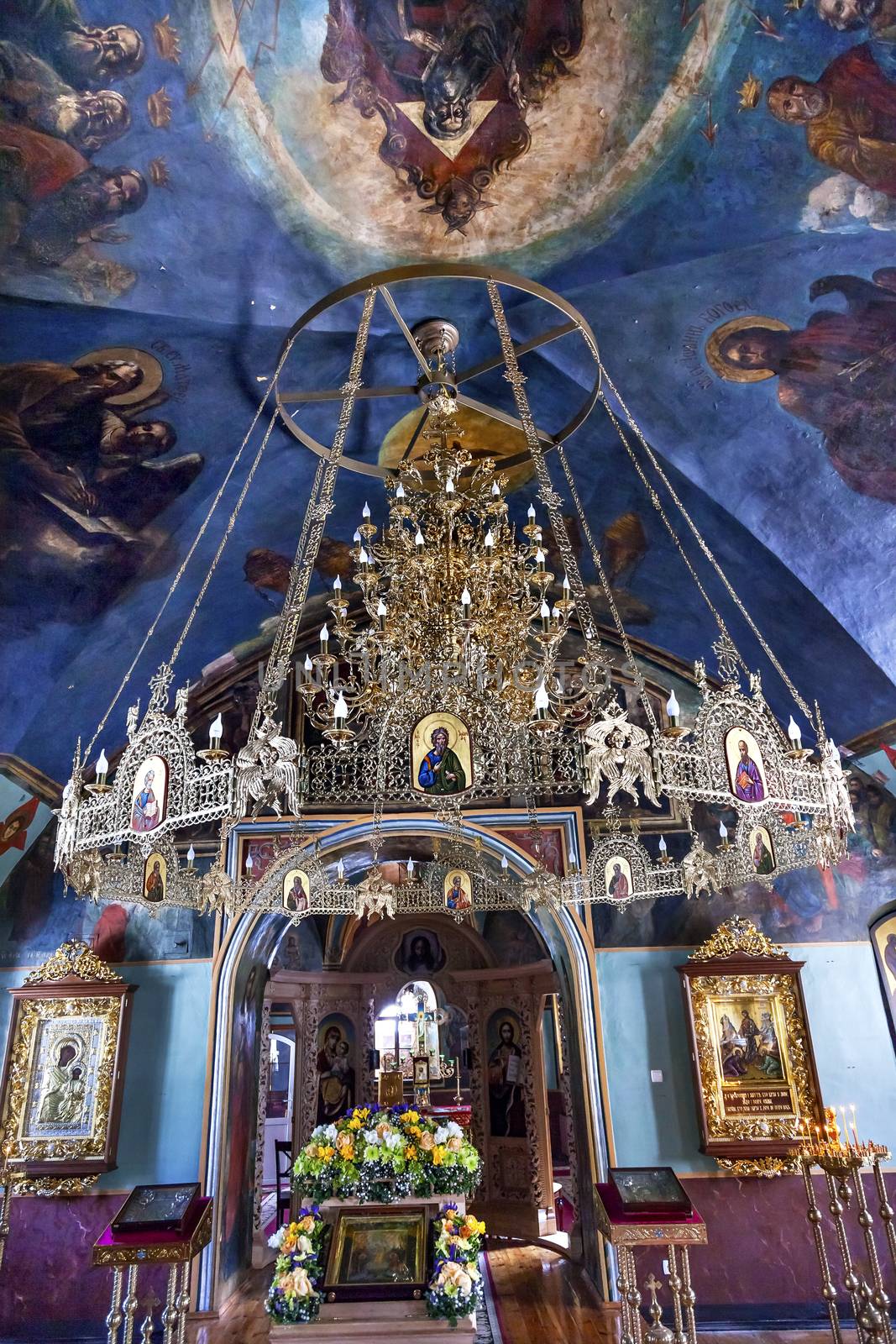 Ancient Chandelier Rectory Saint Michael Vydubytsky Monastery Kiev Ukraine by bill_perry