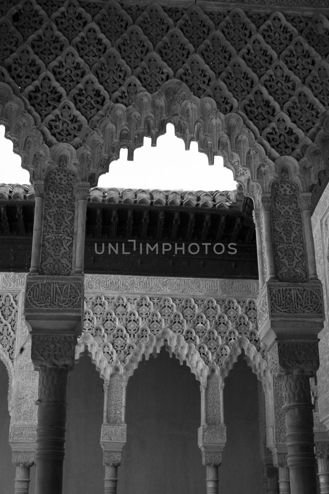 Alhambra palace located in Granada (Spain) is a master pice of the Islamic/Muslim Architecture in Europe