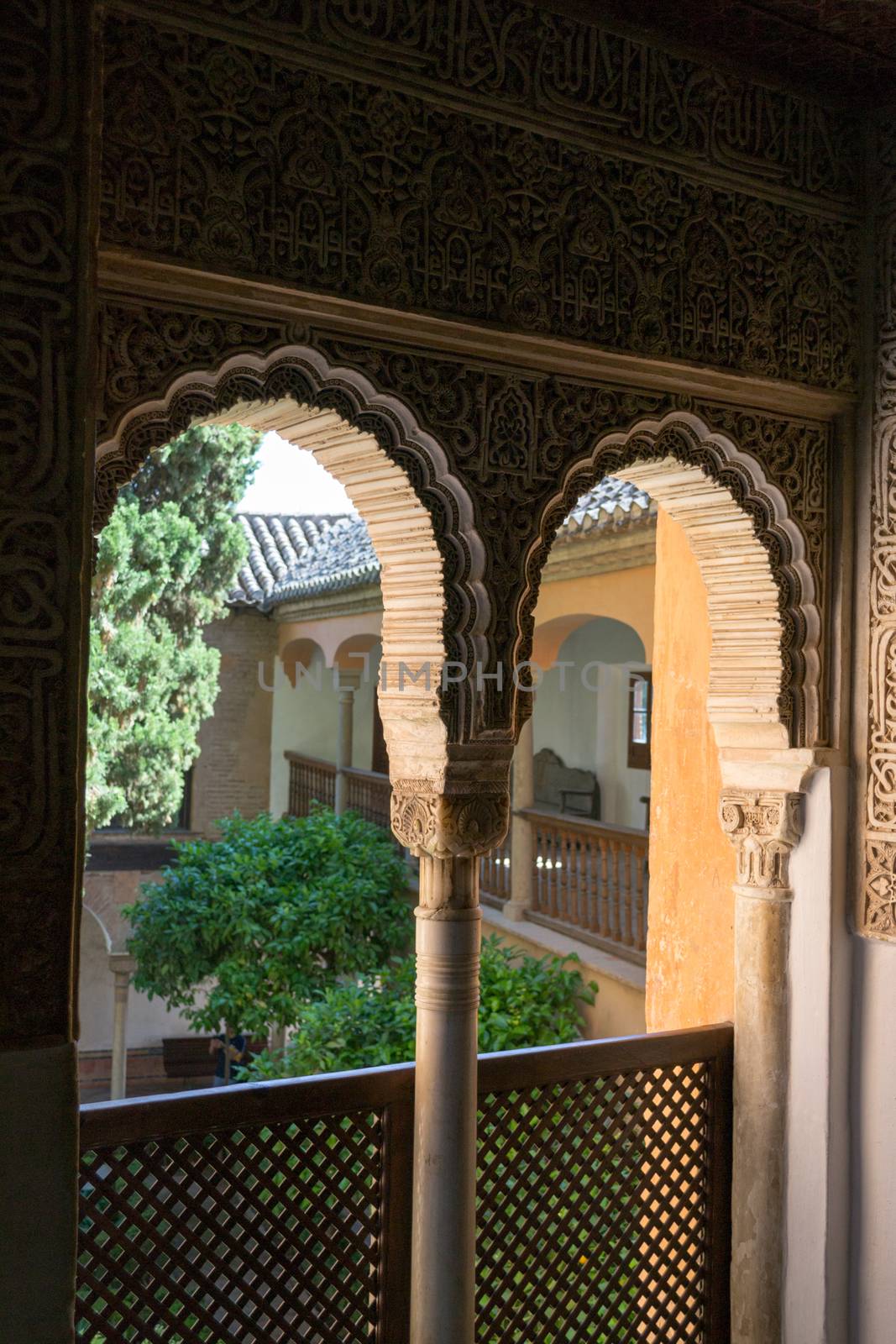 Alhambra palace located in Granada (Spain) is a master pice of the Islamic/Muslim Architecture in Europe