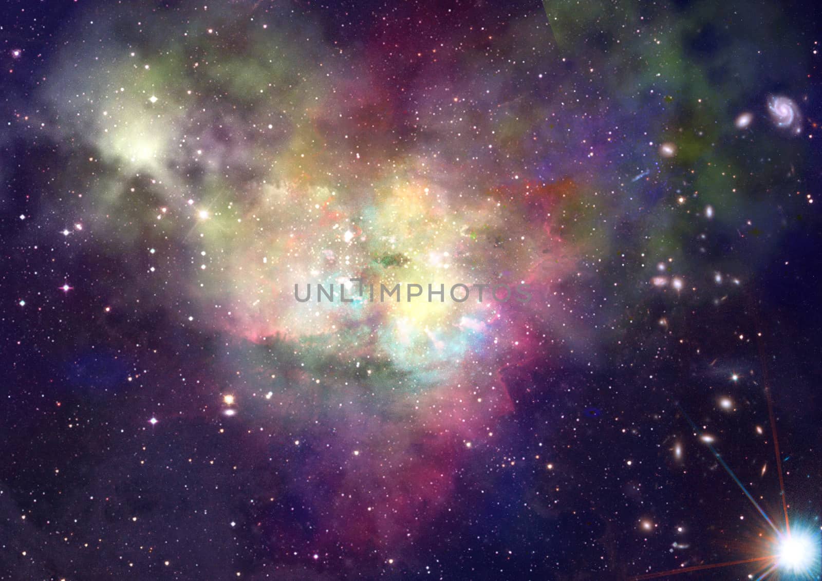 Star field in space a nebulae and a gas congestion. "Elements of this image furnished by NASA".