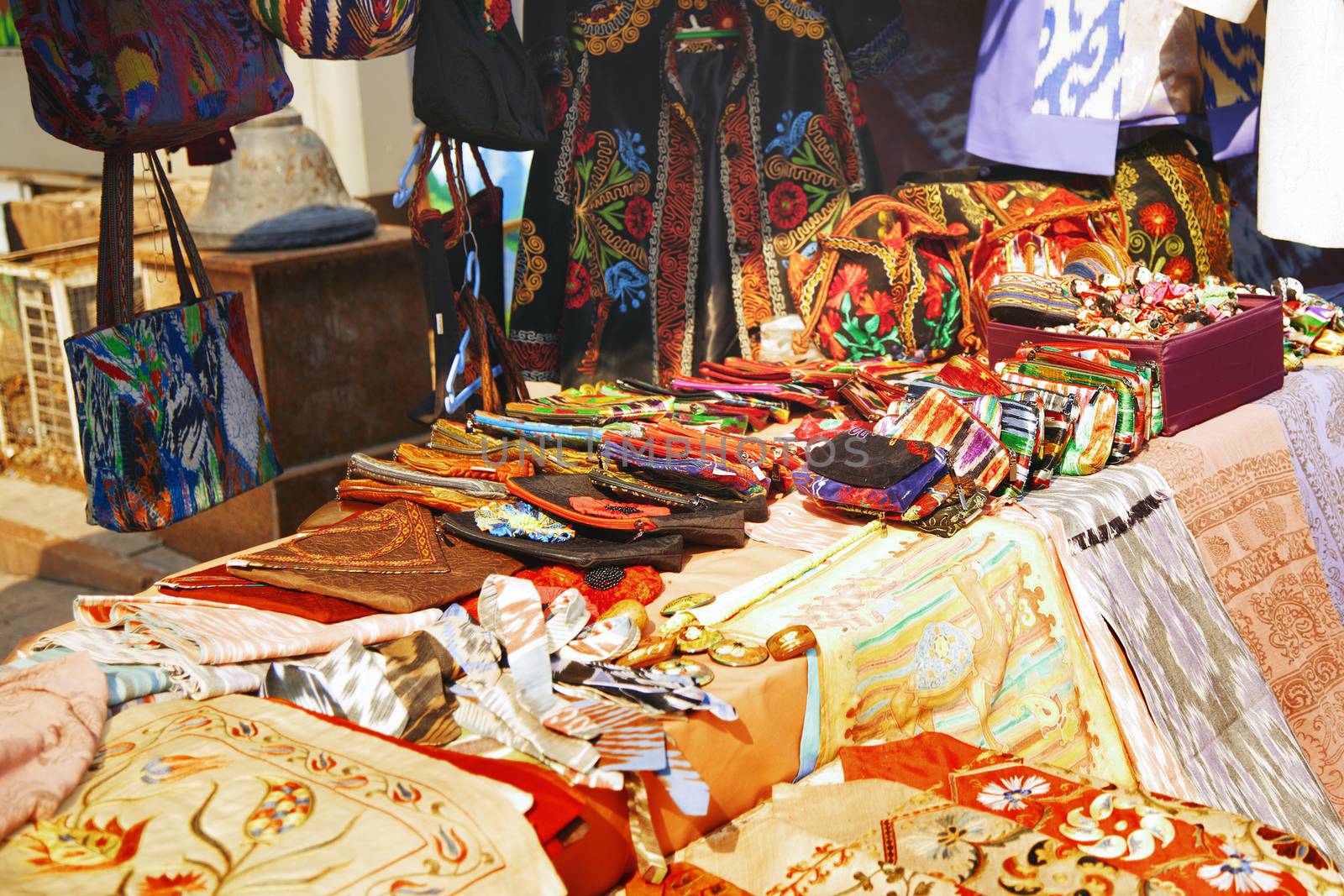 Handmade items in the open-air flea market