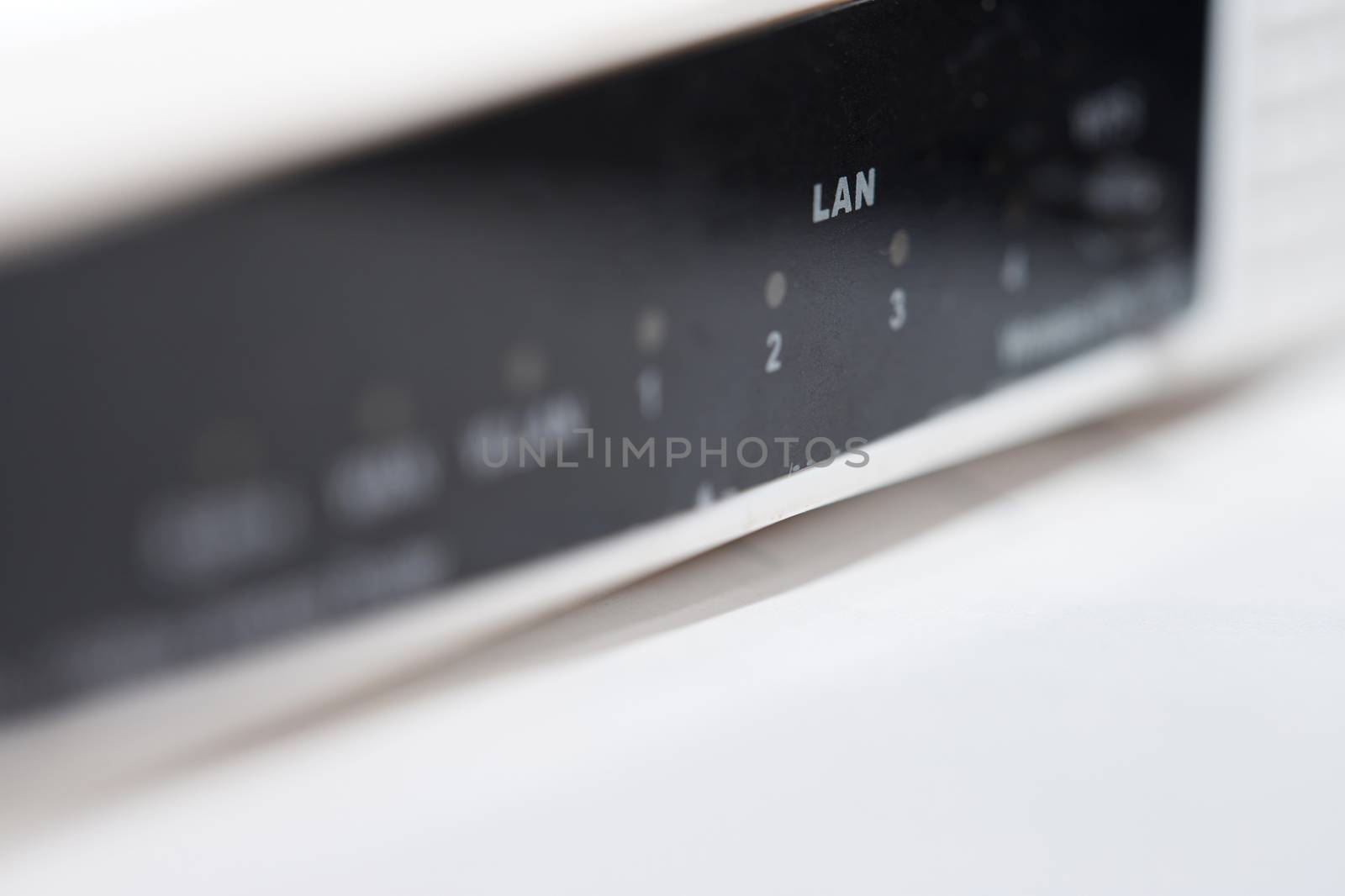 Network modem. Close-up horizontal photo