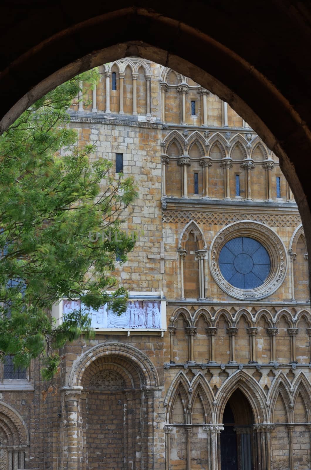 Lincoln Cathedral through archway by pauws99