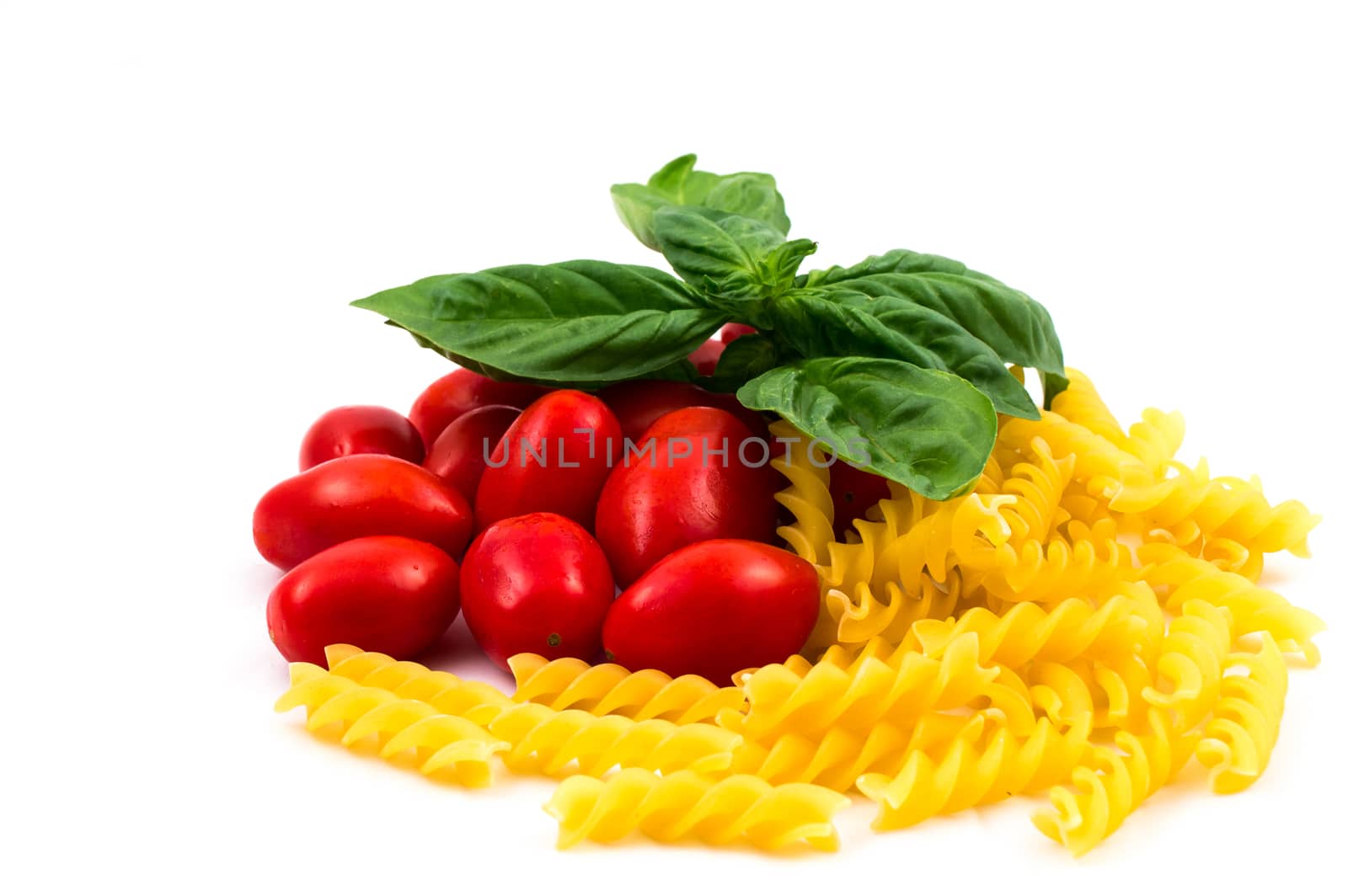 pasta, San Marzano tomatoes and basil