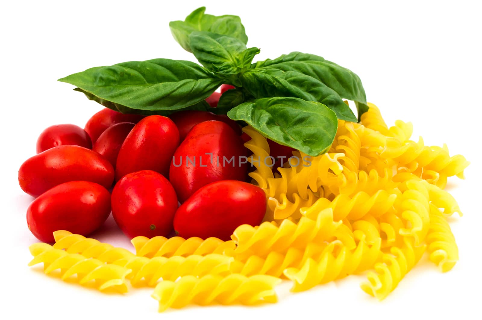 pasta, San Marzano tomatoes and basil