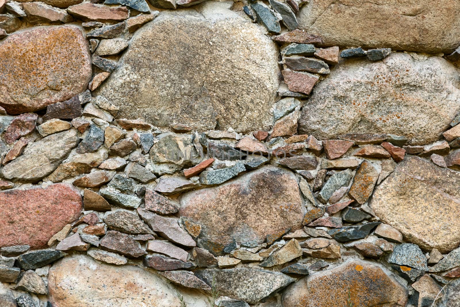 a fragment of an old stone wall, background of stones