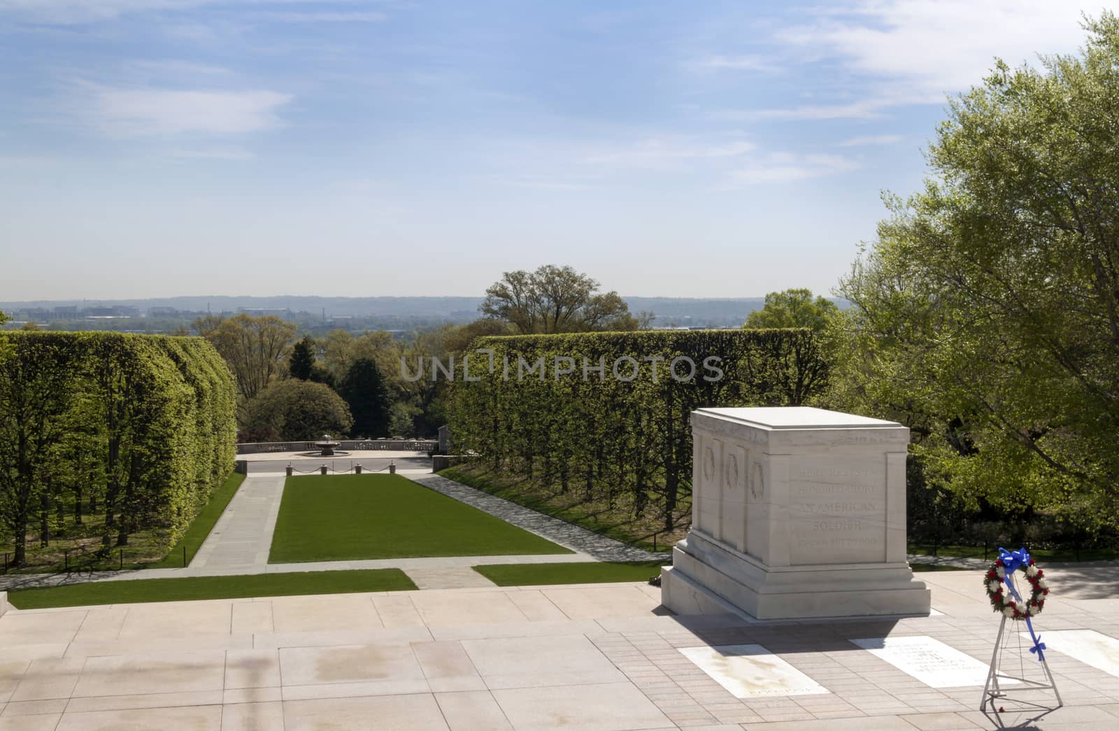 The tomb to unknown soldier in Arlington Cemetery in Virginia, USA