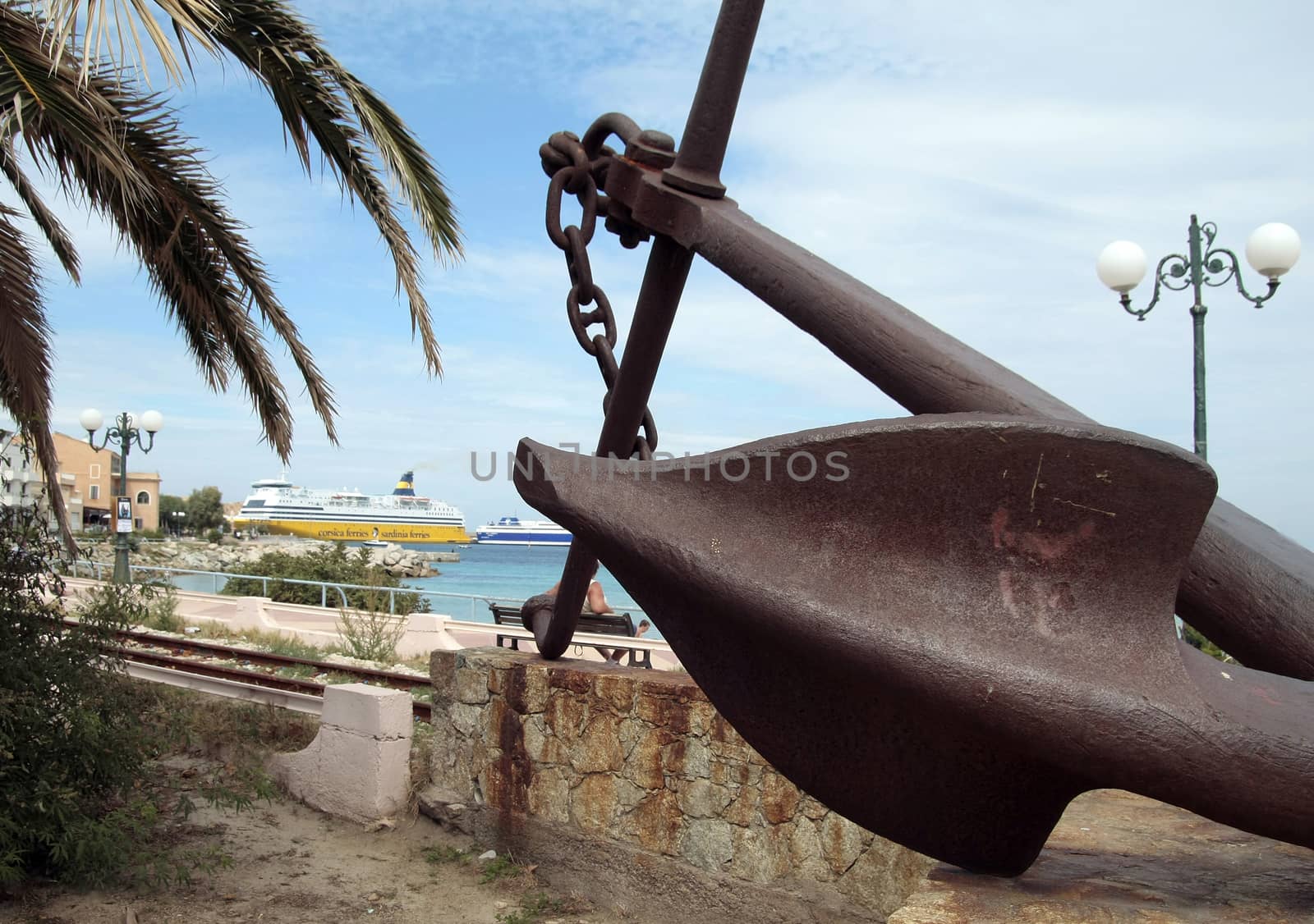 old anchor in Ile Rousse, corsica, france