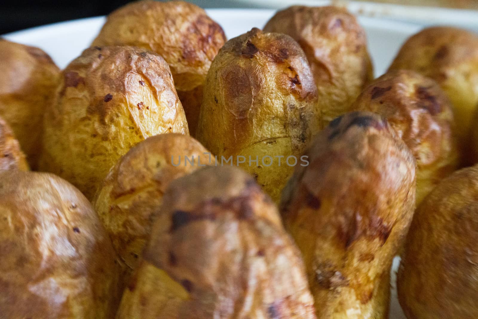 baked jacket potatoes vegetarian food  by olegkozyrev