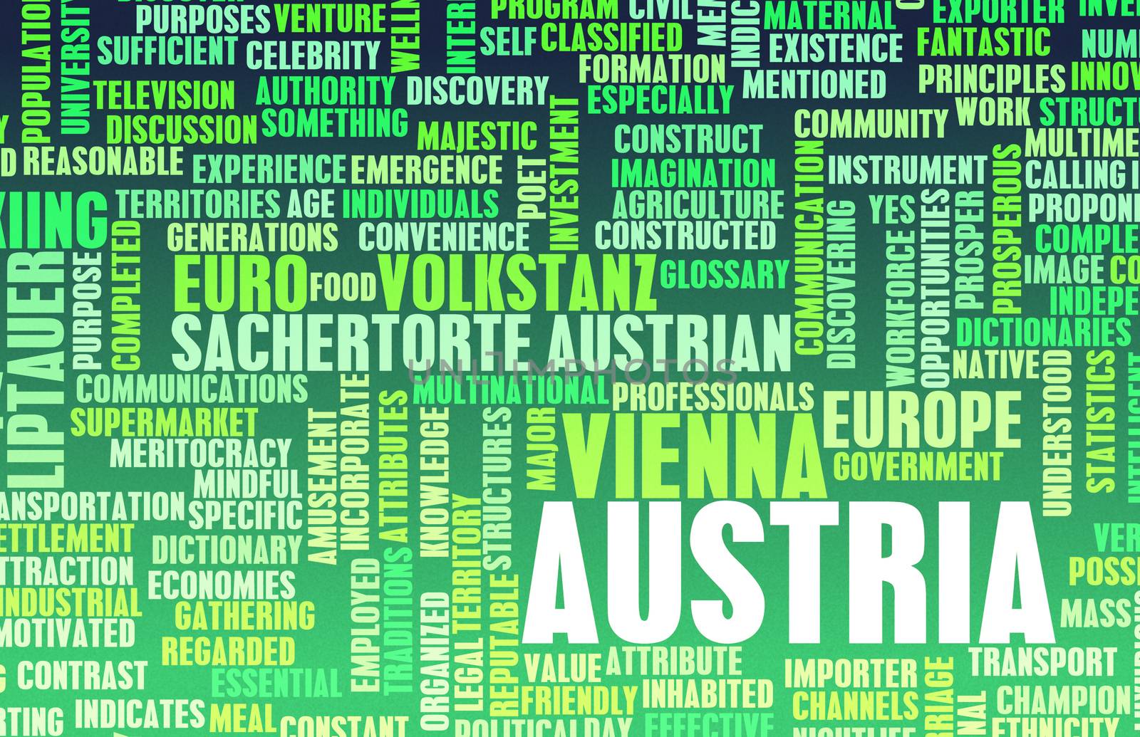 Austria as a Country Abstract Art Concept
