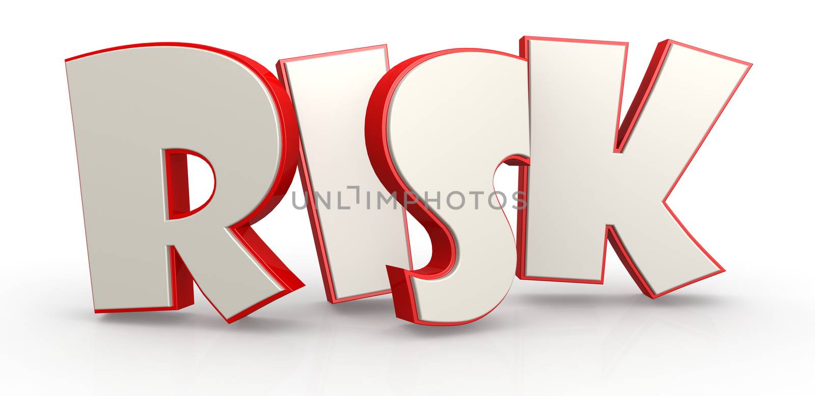 Risk word with white background by tang90246