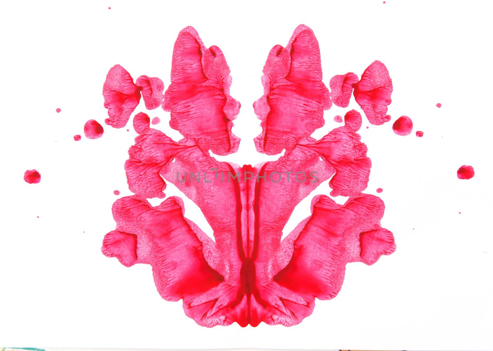 Abstract symmetric painting, Rorschach test