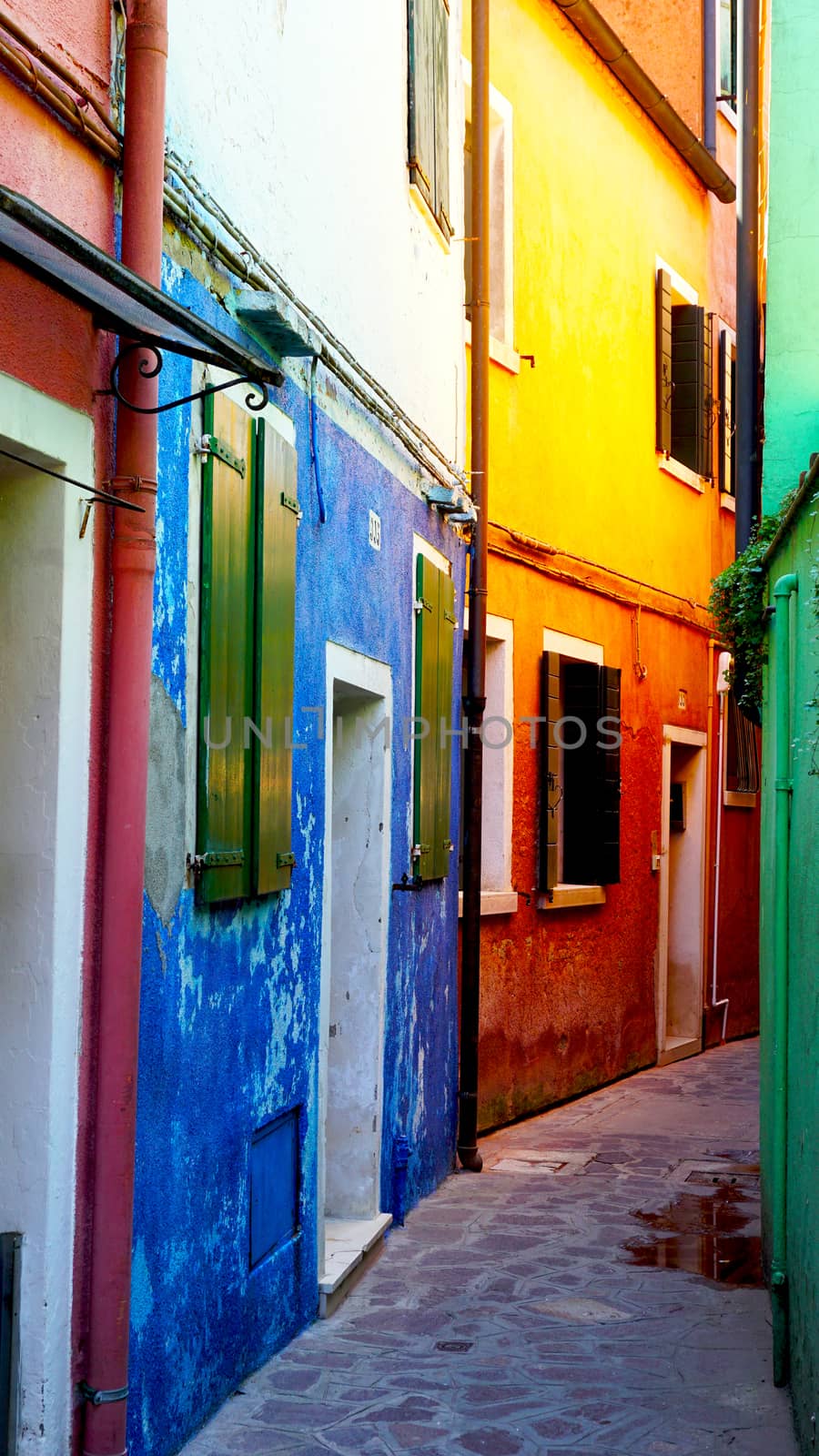 Burano colorful house building, Venice, Italy