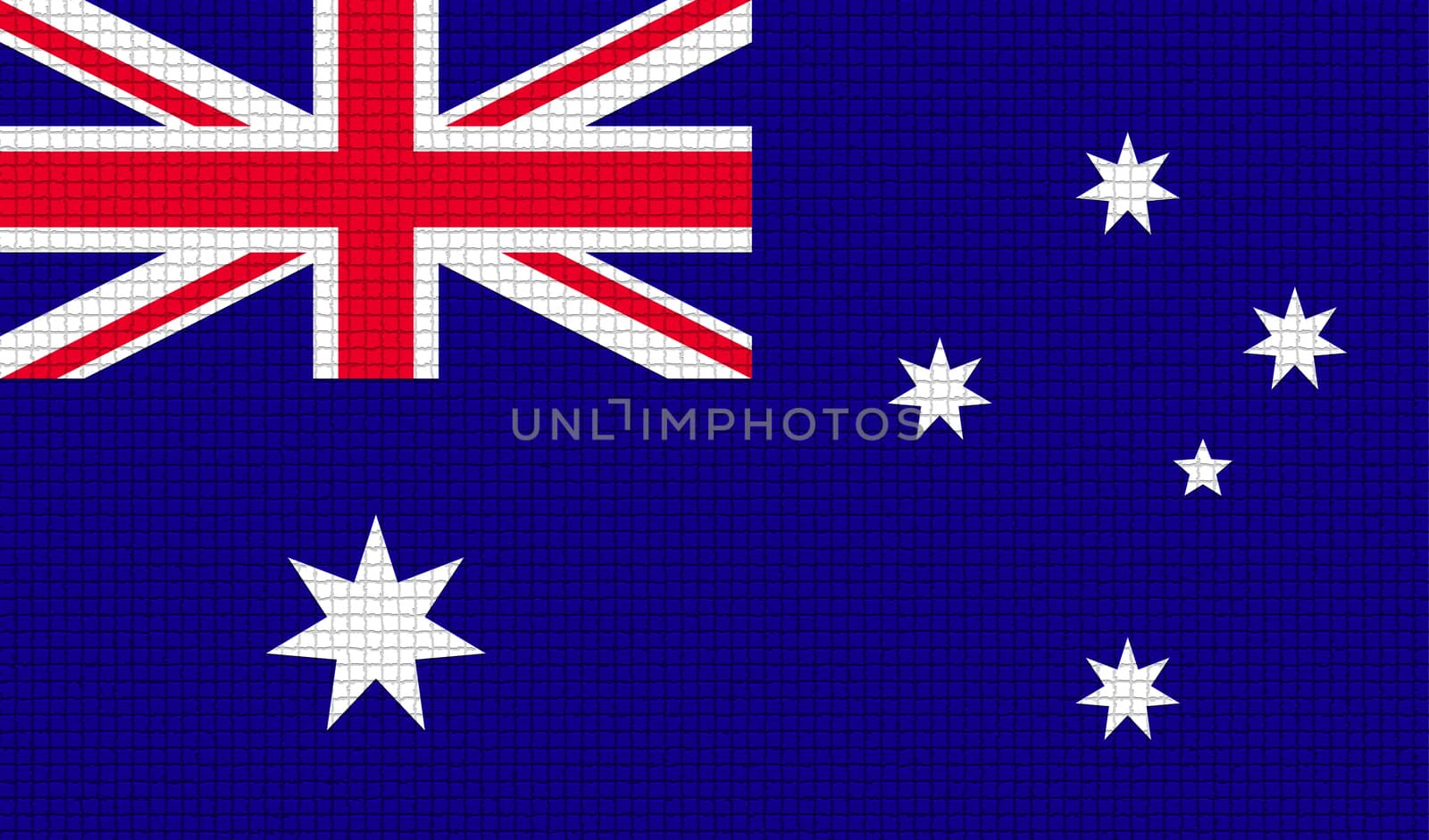 Flags of Australia with abstract textures. Rasterized version