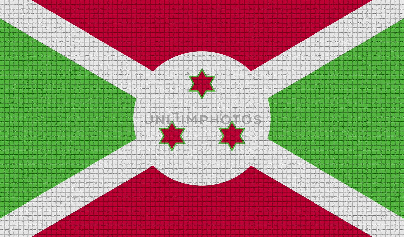 Flags Burundi with abstract textures. Rasterized by serhii_lohvyniuk