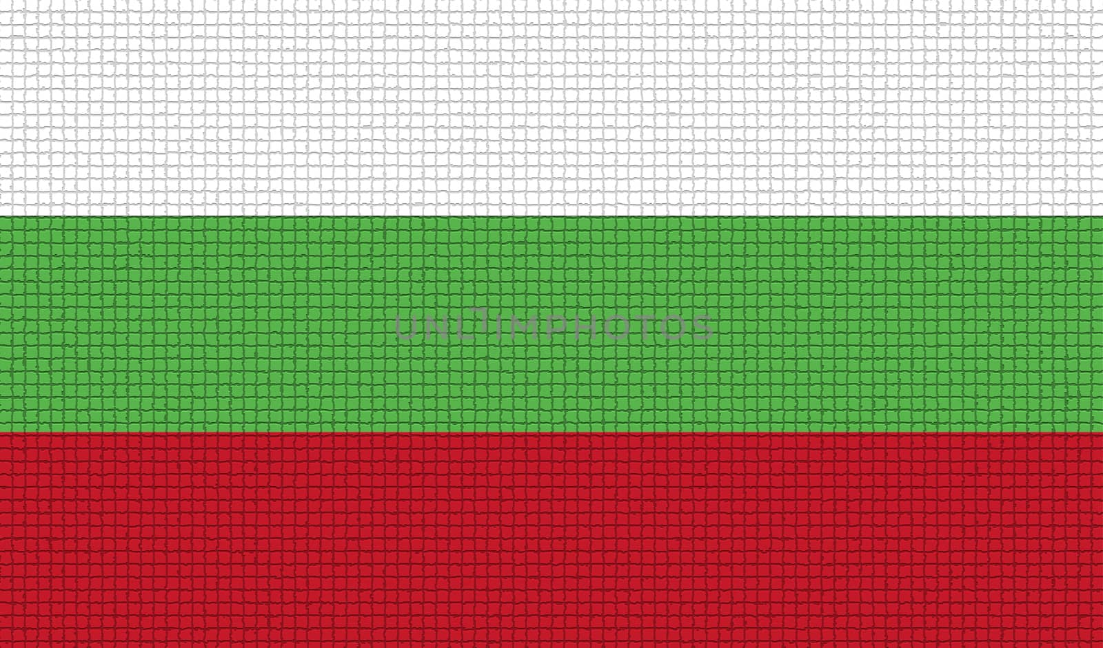 Flags of Bulgaria with abstract textures. Rasterized version