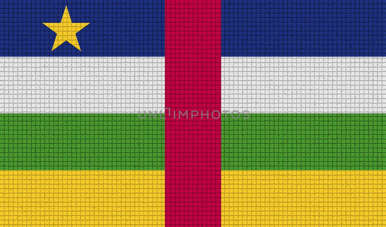 Flags Central African Republic with abstract textures. Rasterized by serhii_lohvyniuk