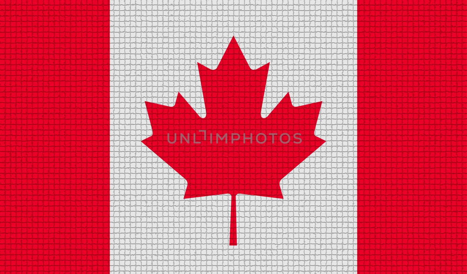 Flags of Canada with abstract textures. Rasterized version