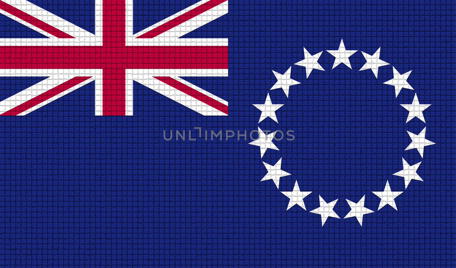 Flags Cook islands with abstract textures. Rasterized by serhii_lohvyniuk