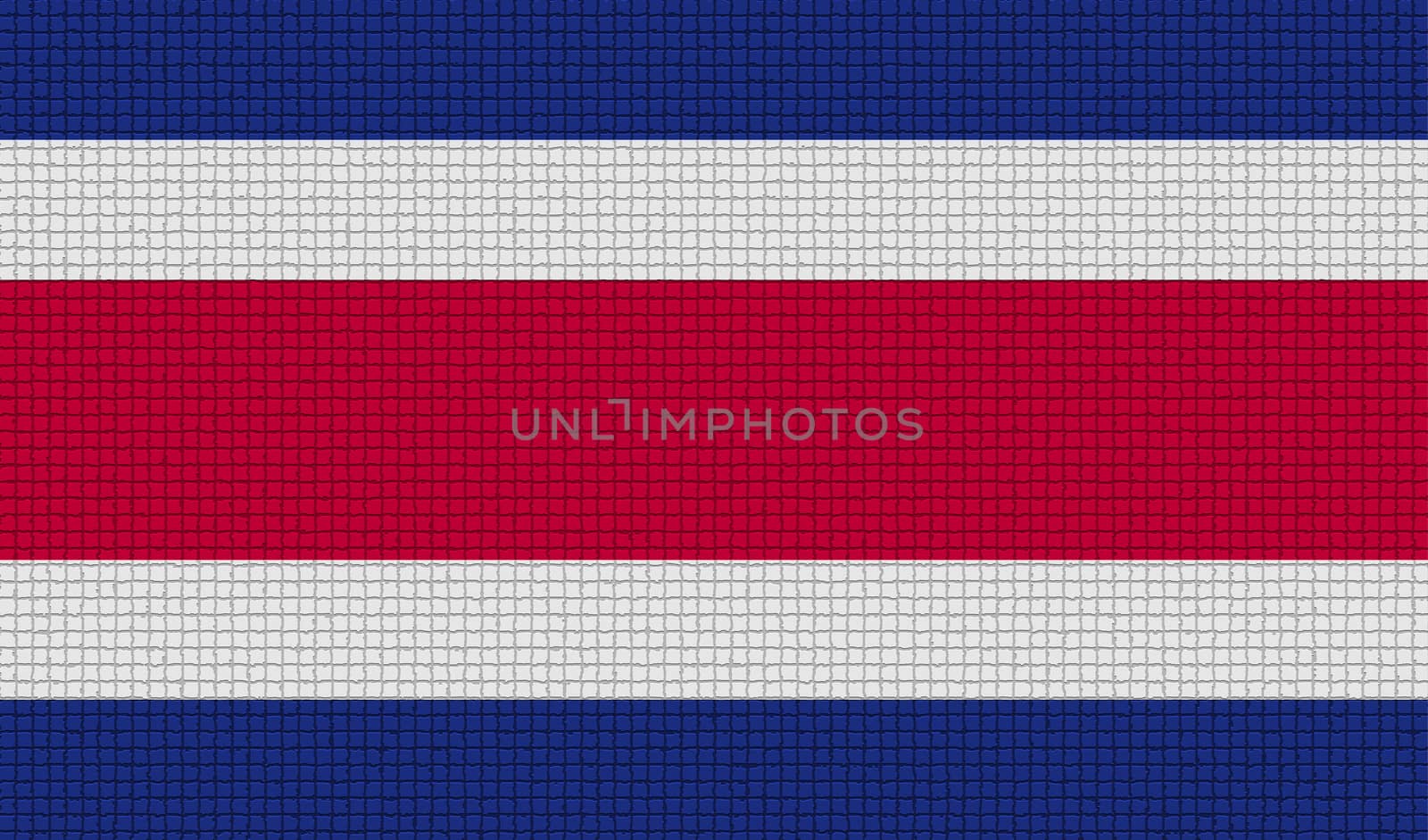 Flags of Costa Rica with abstract textures. Rasterized version